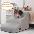 thumbnail image 2 of Rampa y escalera para perros Aodisman de 3 peldaños para sofá y silla, 2 of 6