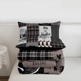 thumbnail image 4 of Rustic Lodge Bear Deer Comforter Set, Farmhouse Cabin Bedding Teens Adult Bedroom Decor, Retro Vintage Farm House Quilt Checkered Buffalo Plaid Patchwork Bedding Comforter Sets, Queen, 4 of 7