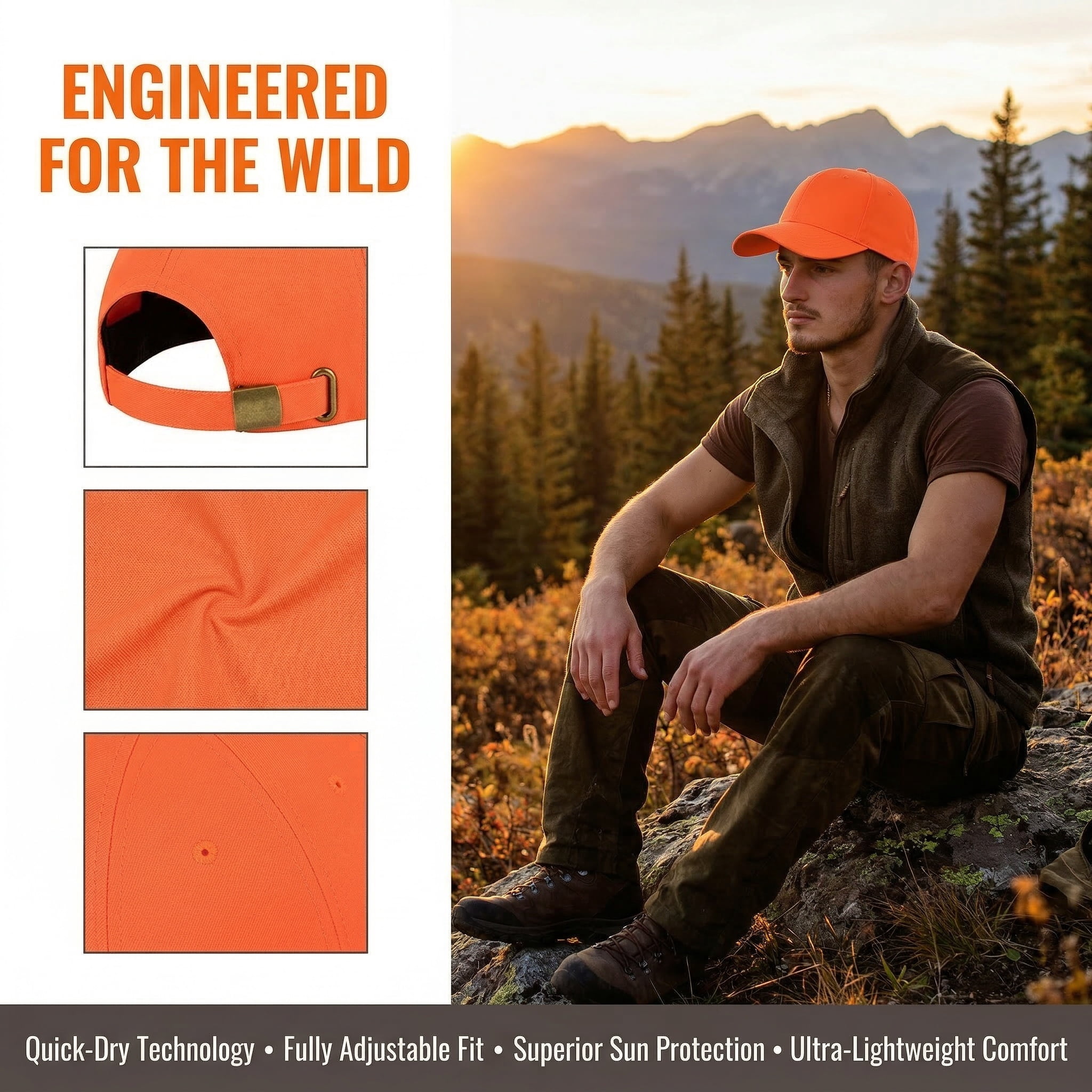 Tirrinia Neon Hunting Orange Safety Cap Closure