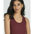 thumbnail image 3 of Real Essentials 3 Pack: Women's Ribbed Knit Sleeveless Crew Neck Tank Casual Midi Shift Dress with Slit, 3 of 6