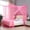 Pink, variant on White 4-Corner Bed Mosquito Net, Queen Size (75×60×67 Inch). Fine mesh against bugs. Ideal for bedroom, patio, camping & outdoor use.