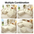 thumbnail image 5 of SOULART 105.3" Boneless Couch Sectional,Boneless Couches for living room,U-Shaped Cloud Sofa,3 Seat Sofa with 2 Ottomans, No Assembly Required,White, 5 of 9