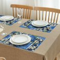 thumbnail image 3 of Pioneer Flower Floral Print Pattern Summer Placemats Table Placemats Set Of 4-Linen Kitchen Washable Placemats Table Mats 12x18 Inch Non-Slip Heat Resistant, 3 of 6
