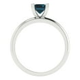 thumbnail image 4 of 1 ct Emerald Cut Natural London Blue Topaz Solitaire Engagement Ring for Women in 18K White Gold, 4 of 5