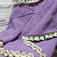 thumbnail image 5 of Flower Bouquet Blanket, Rose Bouquet Blanket, Soft and Lightweight Romantic Crochet Knitted Throw Blankets for Couch, Sofa and Bed (Three Colors Handwoven, 80cm), 5 of 8