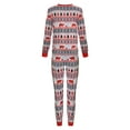 thumbnail image 2 of Fayueye Family Matching Christmas Pajamas Sets Long Sleeve Cartoon Print Tops + Pants or Long Sleeve Jumpsuit, 2 of 3
