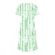 thumbnail image 4 of Vestido Corto de Verano Moda Gradiente Corto de Manga en V Cuello Vestido Casual, Poliéster Ligero de Verano, Lavado de Manos, 4 of 7