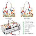 thumbnail image 2 of Large Capacity Tote Bag,White Butterfly Flower Field Pattern Handbag Fashion Luxury Tote Bag,15.7"x13"x 5.1" Inches,Laptop Compatible, 2 of 6