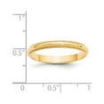 thumbnail image 2 of Primal Gold 14 Karat Yellow Gold 3mm Milgrain Half-Round Wedding Band Size 8, 2 of 10