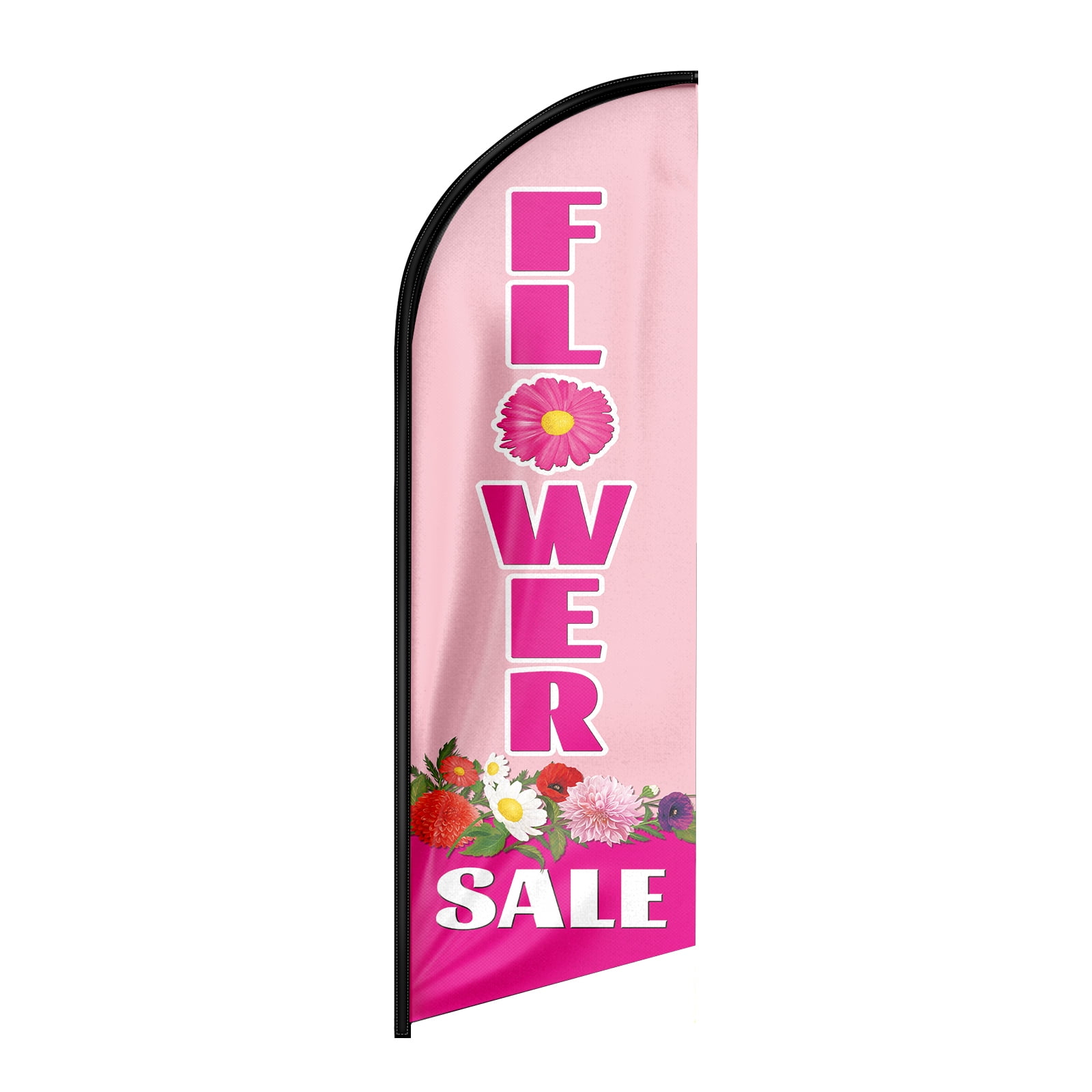 Flower Sale Feather Flag,8FT Flower Sale outdoor advertising flag, Flower Sale Business Flag,Flower Sale Swooper Flag（FLAG ONLY）