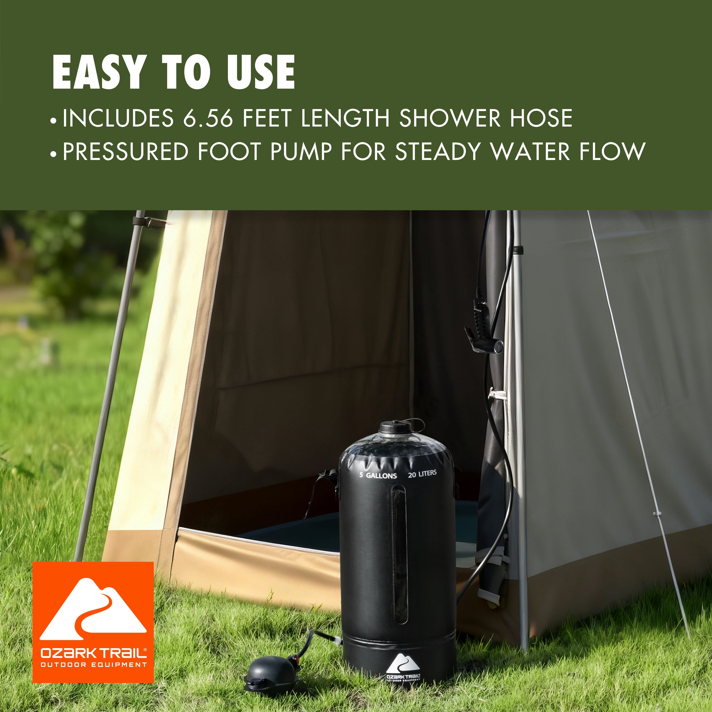 Ozark Trail 5 gal Portable Pump Shower
