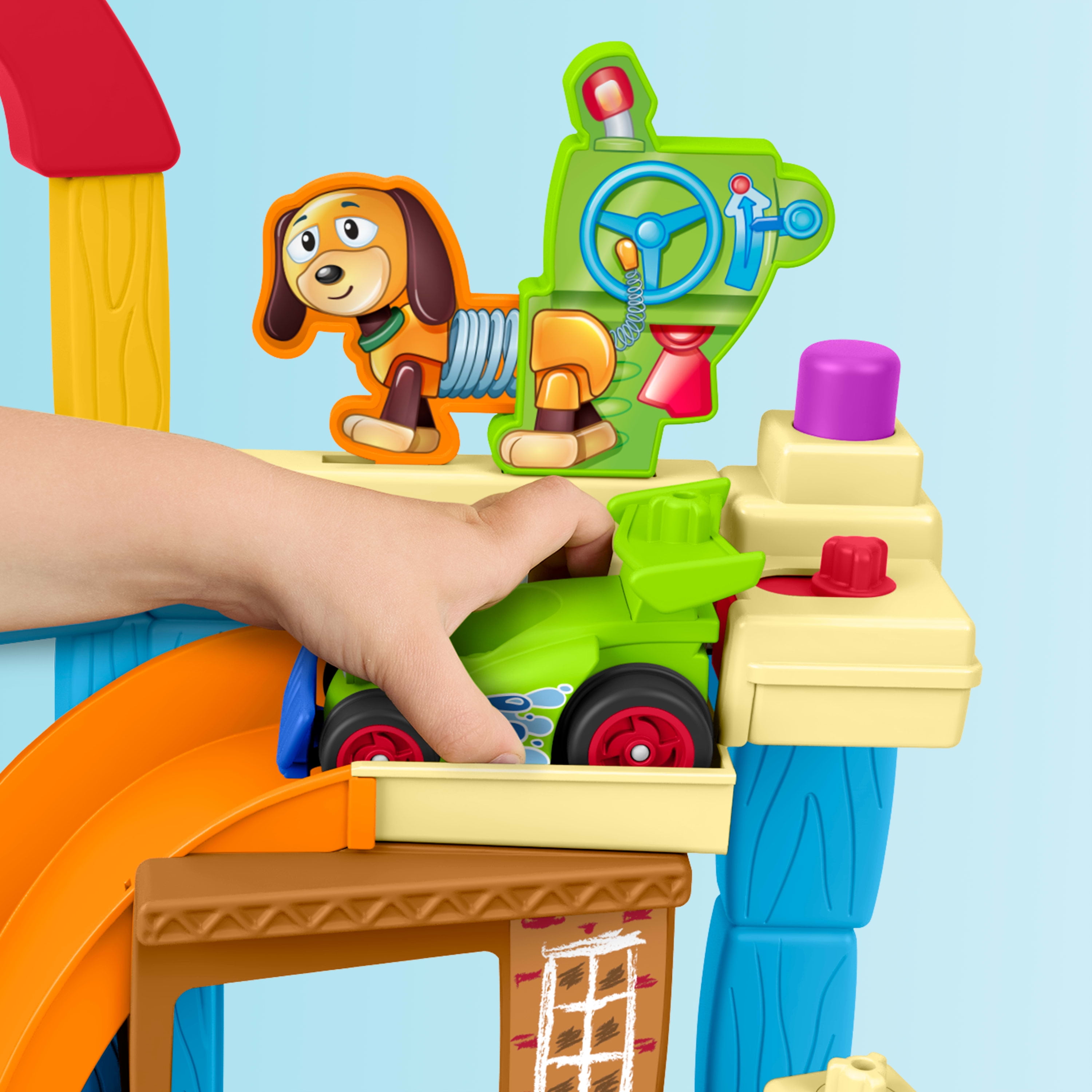 Fisher-Price-Little-People-Disney-&-Pixar-Toy-Story-Andy’s-Room-Toddler-Playset,-Woody-&-RC-Vehicle