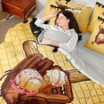 thumbnail image 3 of Erosebridal Black & White Dripping Waffle Baseball Ice Cream & Glove Graphic Twin Bedding Sets 7-Piece, Sport Graphic Bedding Comforter Set for Boys And Girls Kids,Grey Reversible, 3 of 6
