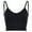 Black, variant on PULLIMORE Women's Comfy Cami Bra Crop Top Longline Padded Lounge Bralettes Camisole Yoga Tank Top (L/XL, Black)