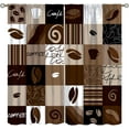 thumbnail image 3 of Coffee Curtains for Kitchen Window Treatments, Coffee Theme Latte Tea Cup Kitchen Curtains for Living Room,Cafe Brown Drapes 2 Panel Sets,42x54 Inch, 3 of 6
