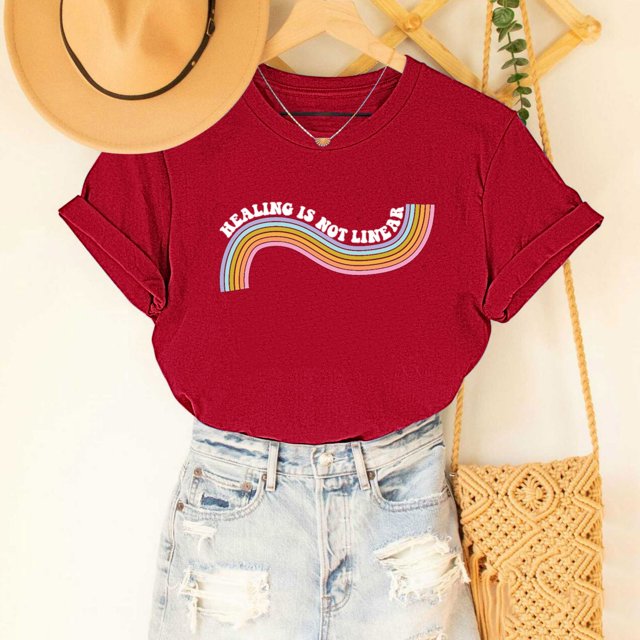 LSLJS T-Shirt Graphique Mode à Manches Courtes Col Rond Décontracté Printemps et Été pour Femmes, Cadeaux pour Femmes