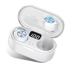 Wireless Earbuds Bluetooth 5.0 Earbuds with 500mAh Charging Case LED Battery Display In-Ear Bluetooth Headset True Wireless Earbuds for Work Sports