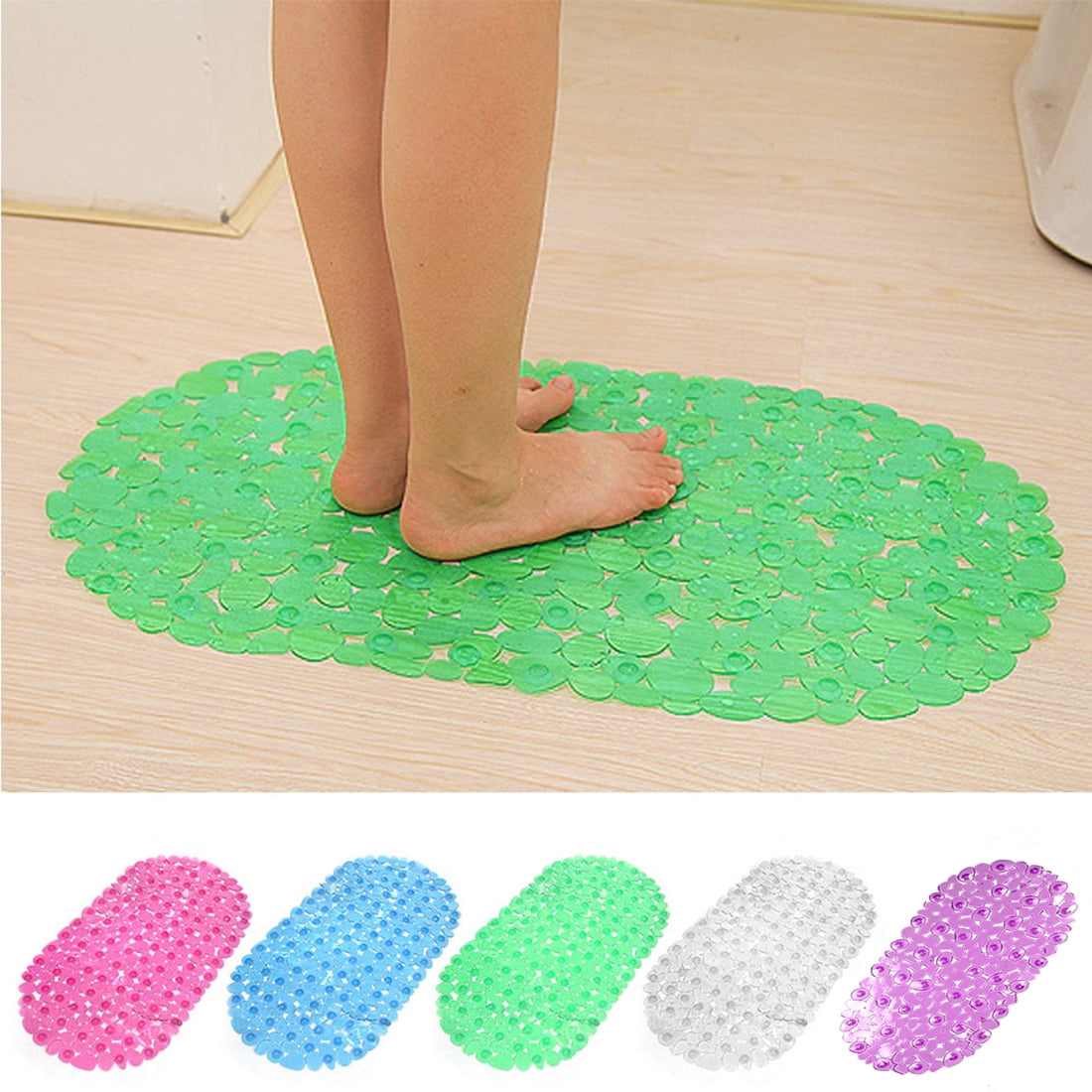 Strong Anti Non Slip Shower Safety Rubber Suction Cup Bathroom Bath Mat 