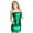 Green, variant on Women's Club Dress Faux Leather Strapless Mini Dress Slim Sleeveless Night Club Party Bodycon Dress