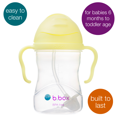thumbnail image 2 of b.box Sippy Cup with Weighted Straw - Spill Proof, 8 oz, [Banana Split], 2 of 6