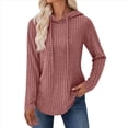 thumbnail image 3 of Sudaderas con Capucha para Mujer, Sudaderas de Gran Tamaño, Camisetas de Larga, Suéteres, Suéteres de Otoño, Tops. Rosa L, 3 of 6