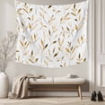 thumbnail image 5 of Yellow Brown Leaf Tapestry for Bedroom Wall Hanging Tapestry, Modern Botanical Foliage Plant Country Ceiling Backdrop Tapestries Poster Blanket Wall Decor for Teens Room Living Room Dorm 59" x 79", 5 of 8