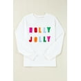 thumbnail image 4 of Casuashion Cheerful White Chenille Top - Long Sleeves for Holiday Style, 4 of 8