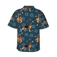 thumbnail image 3 of Uemuo German Shepherd Dog Printed Regular Fit Short Sleeve Casual Hawaiian Shirt for Men,Aloha shirt,Tropical shirt,Floral print shirt,Vacation Beach shirt-Medium, 3 of 9