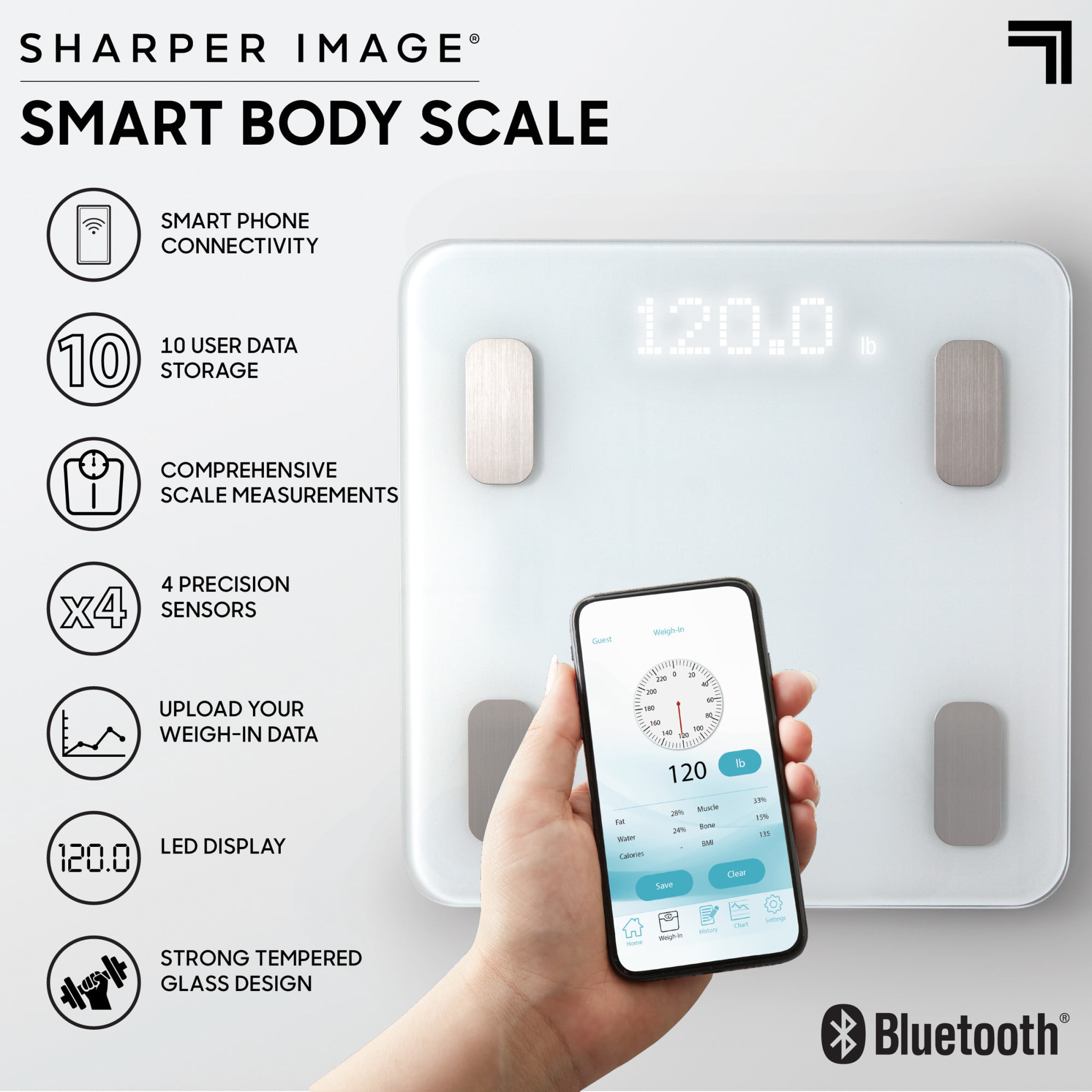 Digital Body Scale LED Bluetooth - Bed Bath & Beyond - 29059267