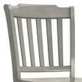 thumbnail image 3 of Weston Home Farmhouse Slat Back 29" Wood Bar Stool, Set of 2, Antique Grey, 3 of 6