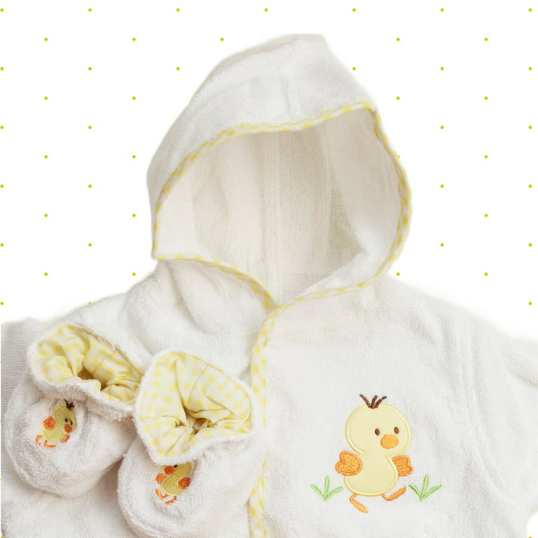 Spasilk 100% Cotton Hooded Terry Bathrobe with Booties — Baby Girl Gifts —  Baby Boy Gifts — Shower Gift