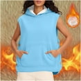 thumbnail image 2 of Ashirexll Womens Hooded Pullover Zip Up Hoodie Women Solid Color Hooded Fleece Jacket with Side Buttons Loose Casual Winter Tops, 2 of 7