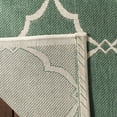 thumbnail image 5 of SAFAVIEH Beach House Sharla Geometric Indoor/Outdoor Area Rug, Green/Creme, 6'7" x 9'2", 5 of 6