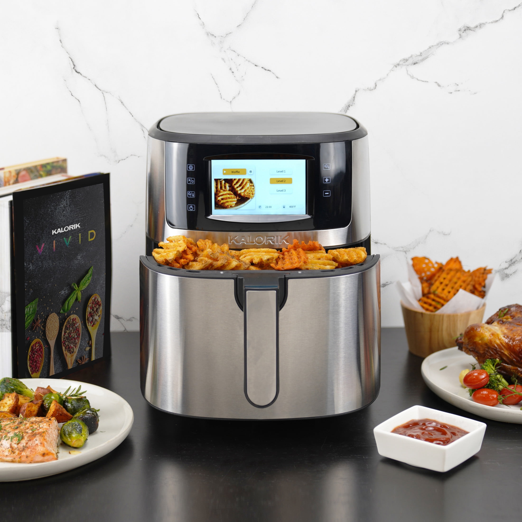 Kalorik VIVID SELECT 7 Quart High-Resolution Air Fryer with Selector Controls, in Stainless Steel (FT52333SS)
