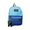 Light Blue Lime Green, variant on 17" Black Backpack With Grey Zipper