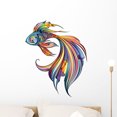 thumbnail image 1 of Rainbow Colored Tropical Fish Wall Decal Wallmonkeys Peel and Stick Animal Graphics (24 in H x 19 in W) WM502481, 1 of 4