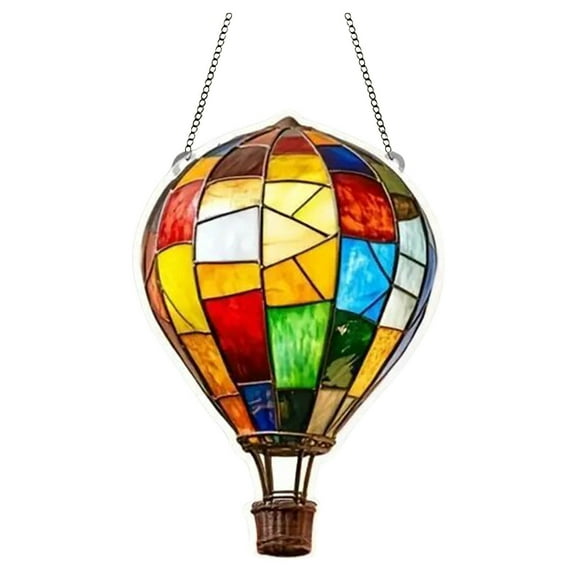 Hot Air Balloon Solar Lantern with Flickering Flame Light, Outdoor Solar Hanging Lights Waterproof for Garden Yard Farmhouse Patio Pathway Decoration ,1pc
