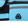 thumbnail image 3 of Bolso de Cinturón con Correa Impermeable Ajustable Portátil Riñonera de Cintura Gran Capacidad Organizador de Billetes Teléfono Celular Llaves Azul Soledad Cinturón de cintura para correr, 3 of 10