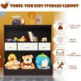 thumbnail image 6 of Costway Freestanding Combo Shelf Cubby Bin  W/3 Baskets Brown, 6 of 12