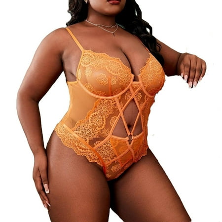 

Teddies Orange Plus Size Sexy Lingerie (Women s)