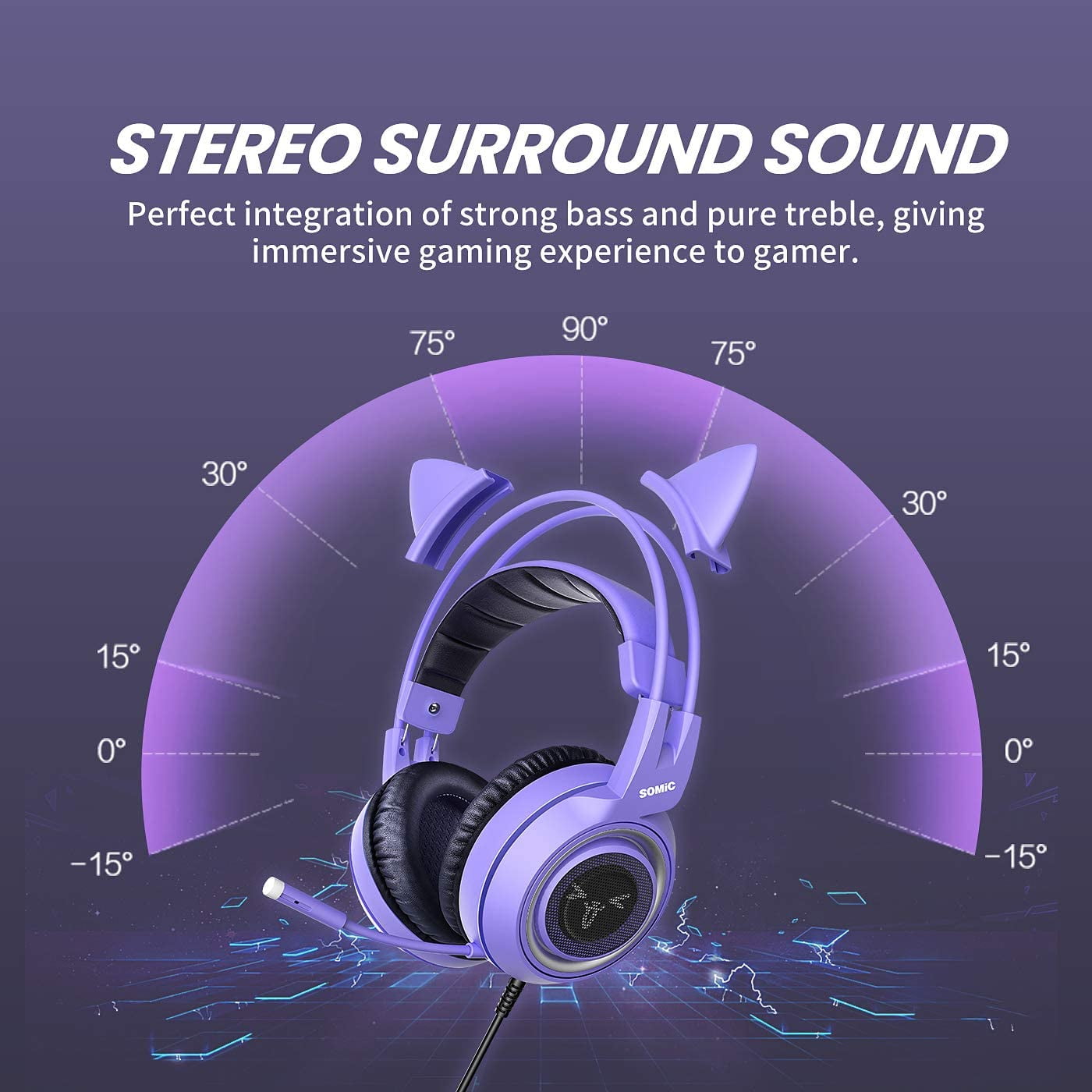 purple pc headset