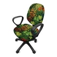 thumbnail image 2 of ZUXONGSY Palm Leaf Office Chair Cover Set of 2 Piece Stretch Rotating Chair Slipcover with Elastic Edge Computer Chair Covers Easy to Install and Clean Home Furnishing Decoration, 2 of 7