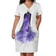 thumbnail image 3 of Vestido suelto de bolsillo con acuarela malvada Vestidos de novia vestido suelto de verano, 3 of 7