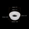 thumbnail image 2 of 2Pcs T Type Rubber Grommet Mount Dia 39.3mm ID 28mm H 15.5mm Seal Protection Flexible Hole Plugs White, 2 of 5
