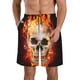 thumbnail image 1 of Balery Satanic Skull Traje de Baño Estilo Hawaiano para Hombre, Shorts de Secado Rápido con Bolsillos-XX-Large, 1 of 6