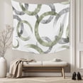 thumbnail image 5 of Sage Green Grey Tapestry for Bedroom Wall Hanging Tapestry, Geometric Circle Modern Abstract Simple Art Ceiling Backdrop Tapestries Poster Blanket Wall Decor for Teens Room Living Room Dorm 59" x 79", 5 of 8