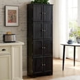 thumbnail image 6 of Kadyn Extra Tall 72 Inch Storage Cabinet with 8 Doors 4 Shelves, Freestanding Bookcase for Home Office Kitchen, Black, 6 of 11