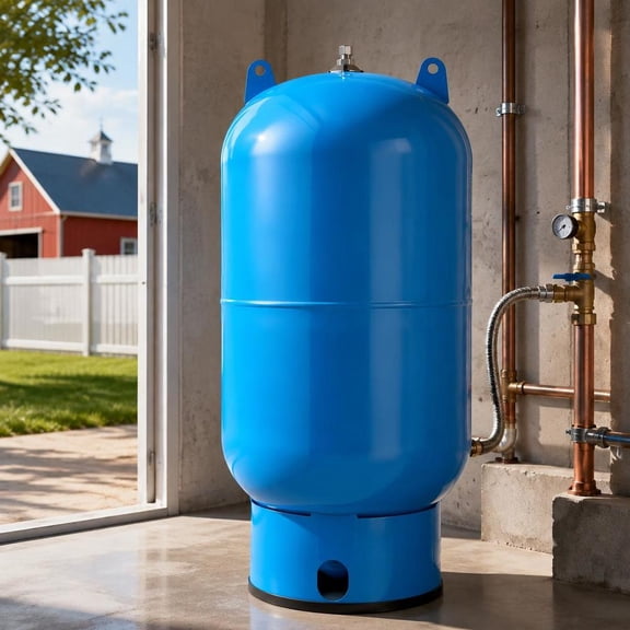 Vertical Well Pressure Tank, 34 Gallon, Pre-Charged 36.2 Psi, Carbon Steel Water Storage Tank