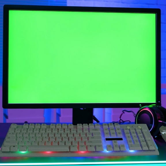 NICEXMAS Creative Luminous USB Keyboard Mouse Set for Computer Use White Plastic Durable Gaming Accessories