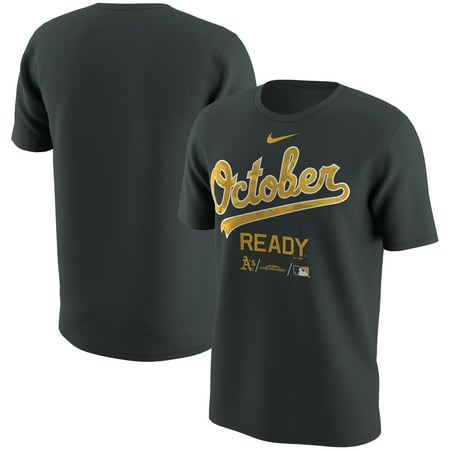 Nike Lights Out Knit - Oakland Athletics Nike 2018 Postseason October Ready T-Shirt - Green